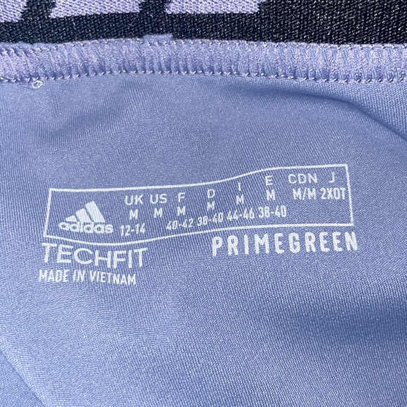 Adidas TECHFIT Girls Leggings/Tights Junior Size M 12-14 purple good condition - Picture 3 of 11